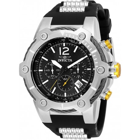 Watch Invicta 25472 Men Bolt Stainless Steel Quartz with Polyurethane Strap, Black, 30 (Model: 25472)