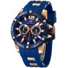 Watch MF0244G Men , MINI FOCUS Chronograph Waterproof Sport Analog Quartz Silicon Strap Fashion Wrist for