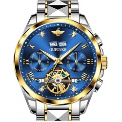 Watch 3186 Swiss Brand Men Luxury Automatic Mechanical Self Winding Sapphire Crystal Tungsten Stainless Steel Waterproof Two Tone Business Dress