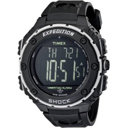 Watch Timex T49950 Men Expedition Shock XL Vibrating Alarm Black Resin Strap