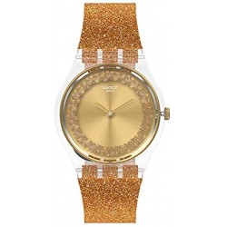 Watch S GE285 Quartz Silicone Strap, Transparent, 16 Casual (Model: GE285)