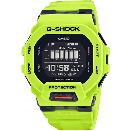 Watch Casio GBD200-9 G-SHOCK Men GBD200 Square Case Hi Viz Green