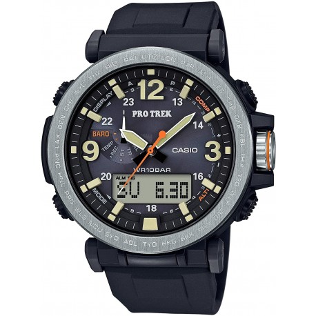 Watch Casio PRG-600-1CR Men PRO TREK Stainless Steel Japanese-Quartz with Resin Strap, Black, 23.77 (Model: PRG-600-1CR)