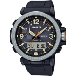Watch Casio PRG-600-1CR Men PRO TREK Stainless Steel Japanese-Quartz with Resin Strap, Black, 23.77 (Model: PRG-600-1CR)