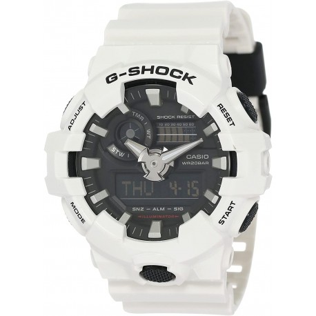 Watch Casio GA-700-7ADR (G742) Men G Shock GA700-7A White Resin Japanese Quartz Diving