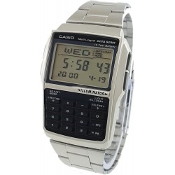 Watch Casio DBC32D Men DBC-32D-1A Silver Steel Databank Calculator