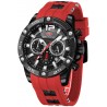 Watch MF0244G Men , MINI FOCUS Chronograph Waterproof Sport Analog Quartz Silicon Strap Fashion Wrist for