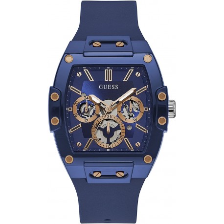 Watch Guess GW0203G7 Men Polycarbonate Quartz with Silicone Strap, Blue, 24 (Model: GW0203G7)