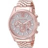 Watch Michael Kors MK8580 Men Stainless Steel Analog-Quartz with Stainless-Steel Strap, Rose Gold, 22 (Model: MK8580)