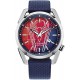 Watch Marvel AW1680-03W Citizen Eco-Drive Quartz Men , Stainless Steel with Leather strap, Spider-Man, Blue (Model: AW1680-03W)