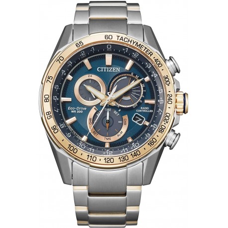 Watch Citizen CB5916-59L Men Eco-Drive PCAT Blue Dial Two-Tone