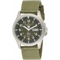 Watch Seiko SNZG09K1 5 Men Sport Analog Automatic Khaki Green Canvas