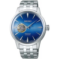 Watch Seiko SSA439J1 Presage Cocktail Time 'Blue Acapulco' Open Heart Steel