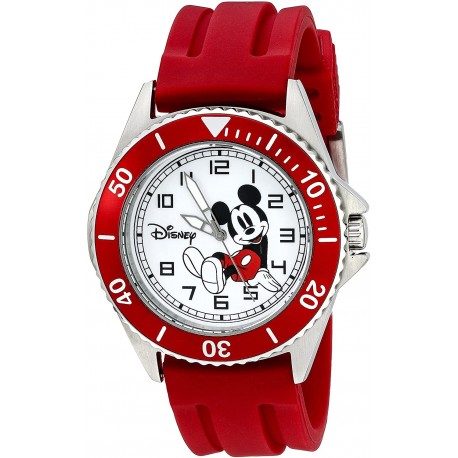 Watch Disney W002392 Men Mickey Mouse with Red Band