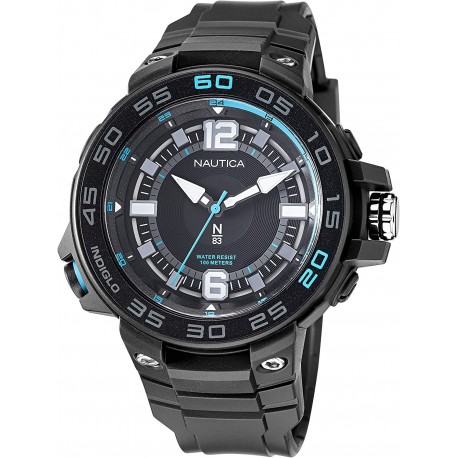 Watch Nautica NAPCNF109 Men Quartz Polyurethane Strap, Black, 28 Casual (Model: NAPCNF109)