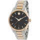 Watch Movado 607359 Quartz Black Dial Rose Gold & Silver Two-Tone Bracelet Men 0607359