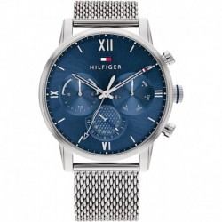 Watch Tommy Hilfiger 1791881 Men Quartz with Stainless Steel Strap, Silver, 22 (Model: 1791881)