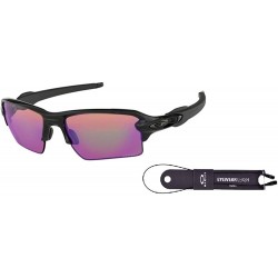 Sunglasses Oakley Flak 2.0 XL OO9188 918805 59M Polished Black/Prizm Golf For Men+BUNDLE with Accessory Leash Kit
