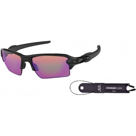 Sunglasses Oakley Flak 2.0 XL OO9188 918805 59M Polished Black/Prizm Golf For Men+BUNDLE with Accessory Leash Kit