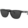 Sunglasses Oakley 24-306 Frogskins Polished Black w/Crystal Grey 24 306 55mm Authentic