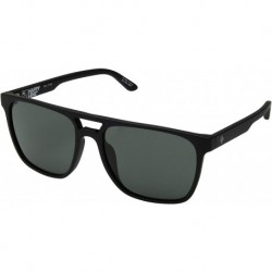 Sunglasses Spy Czar Soft Matte Black with Happy Grey Green Lens