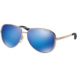 Sunglasses Michael Kors MK5004 Chelsea Aviator Rose Gold w/Blue Mirror (1003/25) MK 5004 100325 59mm Authentic