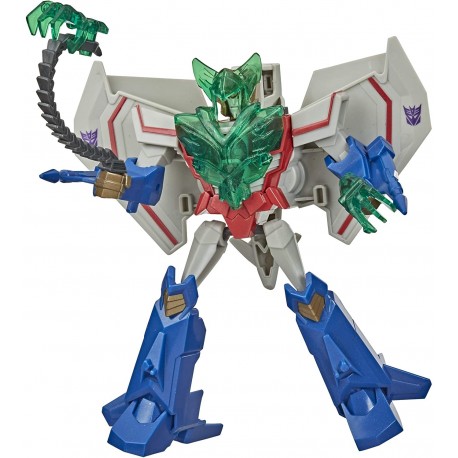 Action Figure Transformers Bumblebee Cyberverse Adventures Battle Call Trooper Class Starscream, Voice Activated Energon Power Lights, Ages 6 and Up, 5.5-inc