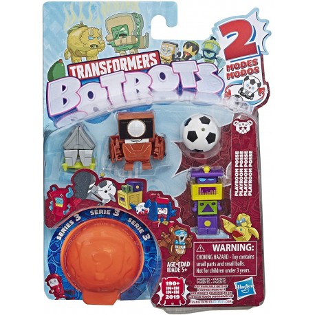 Action Figure Transformers Toys Botbots Series 3 Playroom Posse 5 Pack - Mystery 2-in-1 Collectible Figures! Kids Ages & Up (Styles Colors May Vary) by Hasbr