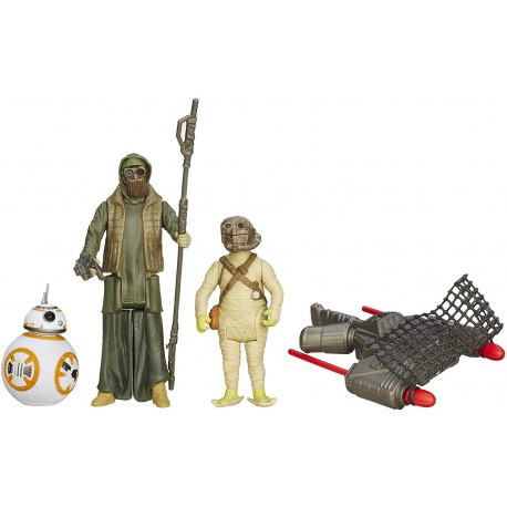 Action Figure Star Wars The Force Awakens 3.75-Inch Figure 3-Pack Desert Mission BB-8, Unkar's Thug, and Jakku Scavenger