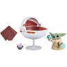 Action Figure Star Wars The Bounty Collection Grogu's Hover-Pram Pack Child Collectible 2.25-Inch-Scale Figure with Accessories, Kids Ages 4 and Up