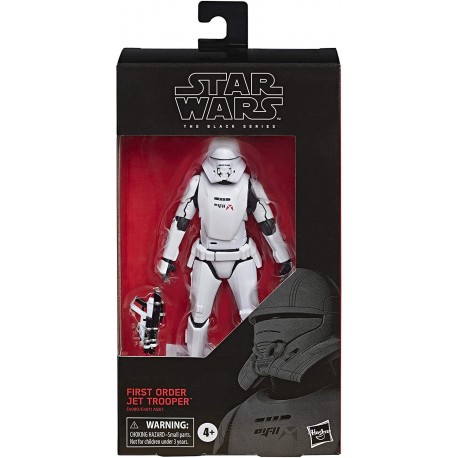 Action Figure Star Wars The Black Series First Order Jet Trooper Toy 6-inch Scale Rise of Skywalker Collectible Figure, Kids Ages 4 and Up