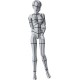 Action Figure Bandai TAMASHII NATIONS Body Chan -Wireframe-(Gray Color Ver.) -, Spirits S.H.Figuarts