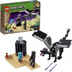 LEGO Minecraft The End Battle 21151 Ender Dragon Building Kit Includes Slayer and Enderman Toy Figures for Fighting Adventures (222 Pieces)
