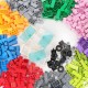 LEGO Anksono Building Bricks 1000 Pieces Bulk Toys Kids Blocks 11 Colors Compatible with All Major Brands-Add 39 Accessories Wheels Tires Axles Window