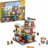 LEGO Creator 3 in 1 Townhouse Pet Shop & Café 31097 Toy Store Building Set with Bank, Town Playset a Tram, Animal Figures and Minifigures (969 Pieces)