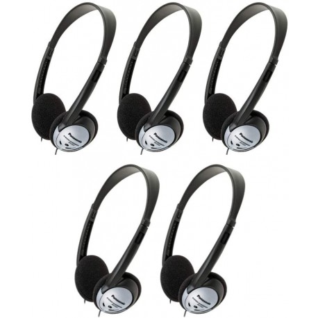 Headphones PANASONIC RP-HT21 Lightweight Headphones with XBS (5 Pack)