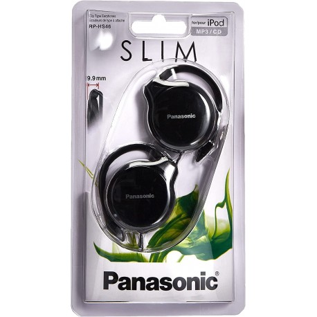 Headphones PANASONIC Panasonic- Rp-hs46e-k Slim Clip On Earphone - Black