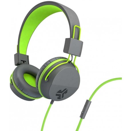 Headphones JLab Audio Neon Headphones On-Ear Feather Light, Ultra-plush Eco Leather, 40mm drivers, GUARANTEED FOR LIFE - Graphite/Lime