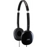 Audifonos JVC Black Flat and Foldable Colorful Flats On Ear Headphone with 3.94 foot Gold Plated Phone Slim Plug HAS160B