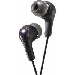 Headphones JVC Gumy in Ear Earbud Headphones, Powerful Sound, Comfortable and Secure Fit, Silicone Pieces S/M/L - HAFX7B (Black)