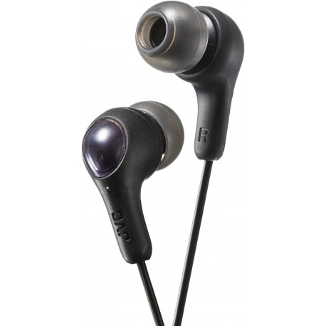 Headphones JVC Gumy in Ear Earbud Headphones, Powerful Sound, Comfortable and Secure Fit, Silicone Pieces S/M/L - HAFX7B (Black)