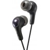 Headphones JVC Gumy in Ear Earbud Headphones, Powerful Sound, Comfortable and Secure Fit, Silicone Pieces S/M/L - HAFX7B (Black)