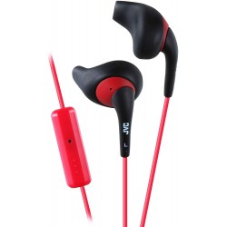 Headphones JVC Gumy Sport HA-ENR15 Earbuds - in Ear Headphones with Nozzle Secure Comfort Fit, Sweat Proof, 3.3ft Color Cord iPhone Compatible Slim Plu