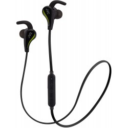 Headphones JVC Black and Yellow Wireless Water Resistant Pivot Motion Sport Headphone with Locking Ear Fit HA-ET50BTB