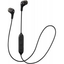 Headphones JVC Soft Wireless Earbud with Stayfit Tips, Remote and Mic Bluetooth Black (HA-FX9BTB)