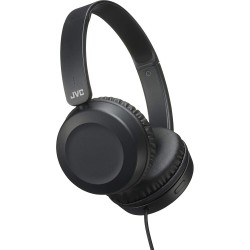 Headphones JVC HA-S31MB On Ear Lightweight Headphones with Powerful Sound, Integrated Remote & Mic for Smartphones (Black)