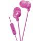 Audifonos JVC in-Ear Headphones with Microphone (Pink) (JVCHAFR15P)