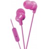 Audifonos JVC in-Ear Headphones with Microphone (Pink) (JVCHAFR15P)