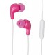 Headphones Gumy Plus Earbuds with Mic and Remote for Connected Devices - Silicone Ear Pieces Pink