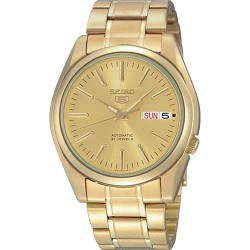 Watch Seiko SNKL48 Men 5 Automatic Gold-Tone Steel and Di